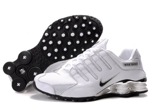 Womens Nike Shox Nz Sl Si Shoes White Black - Click Image to Close